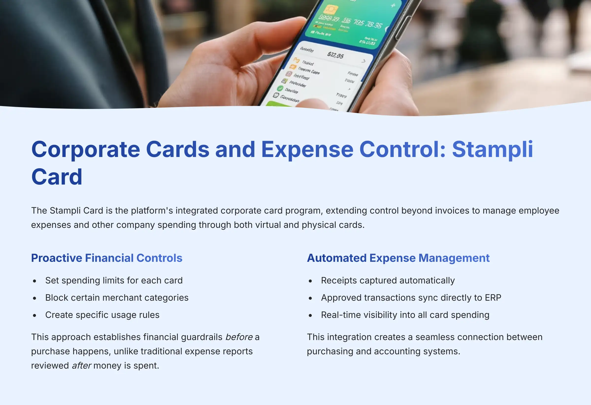 Corporate Cards and Expense Control Stampli Card