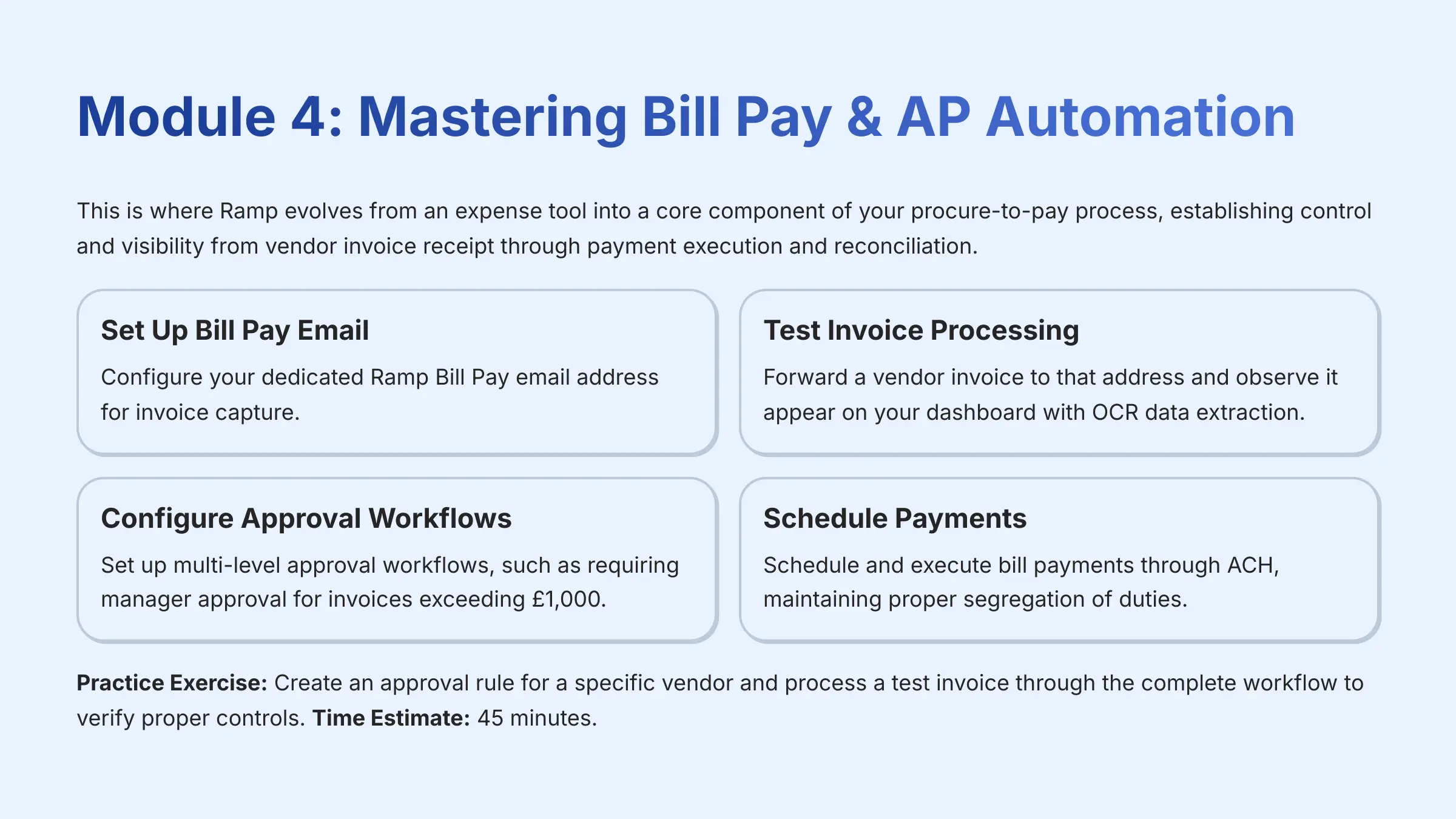 Module 4 Mastering Bill Pay and AP Automation