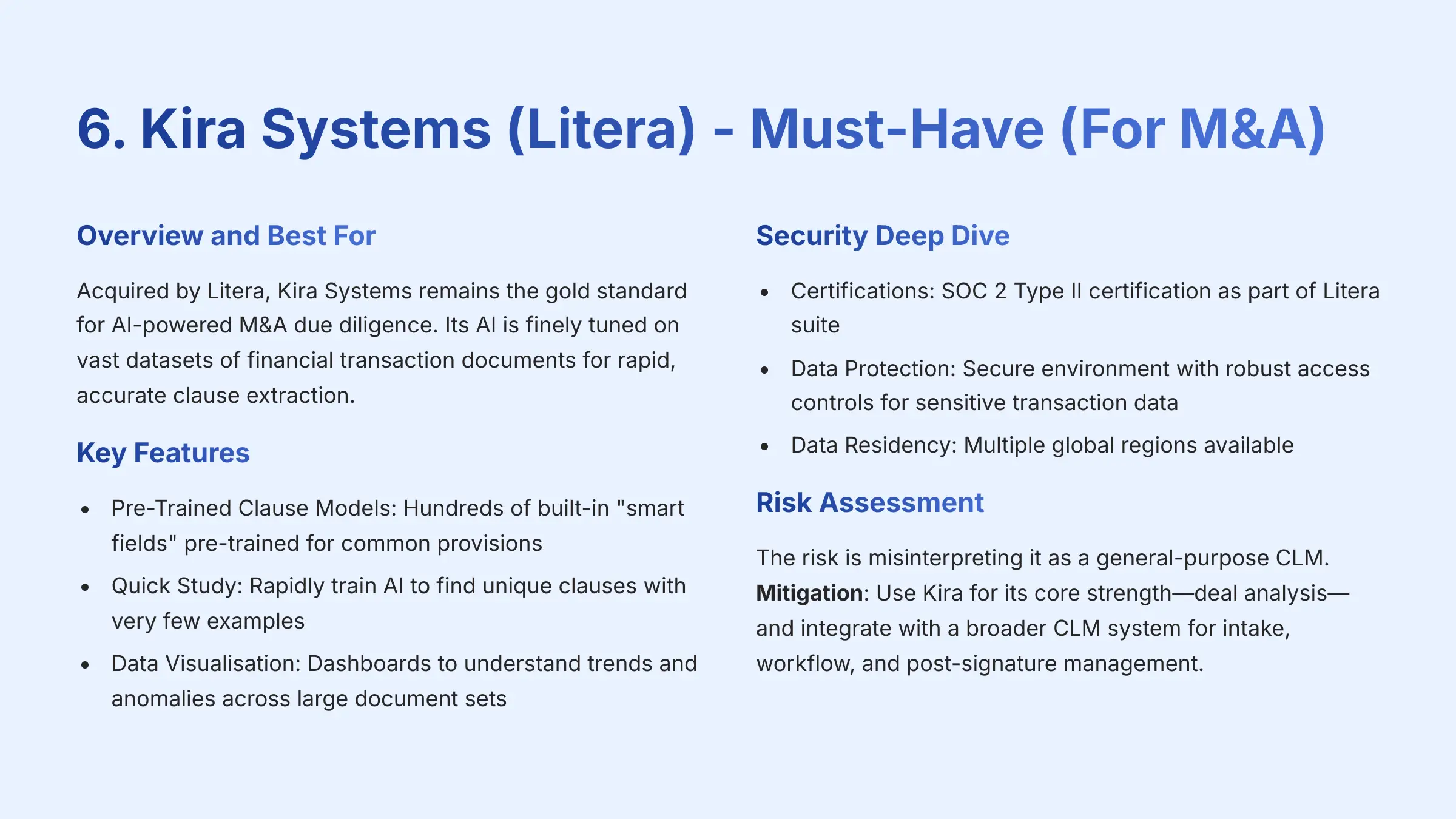 Kira Systems Litera - Must-Have For M&A