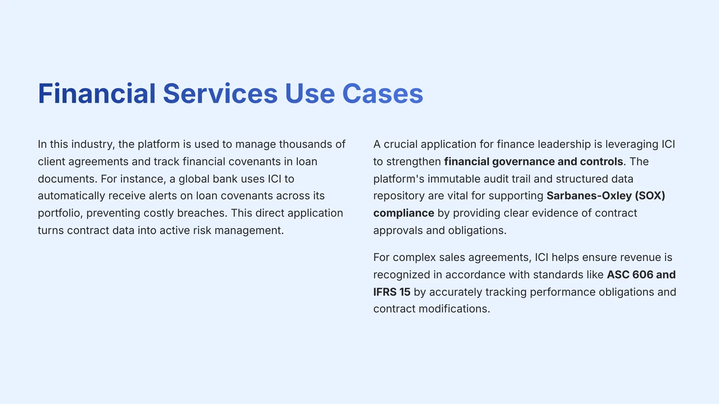 Financial Services Use Cases