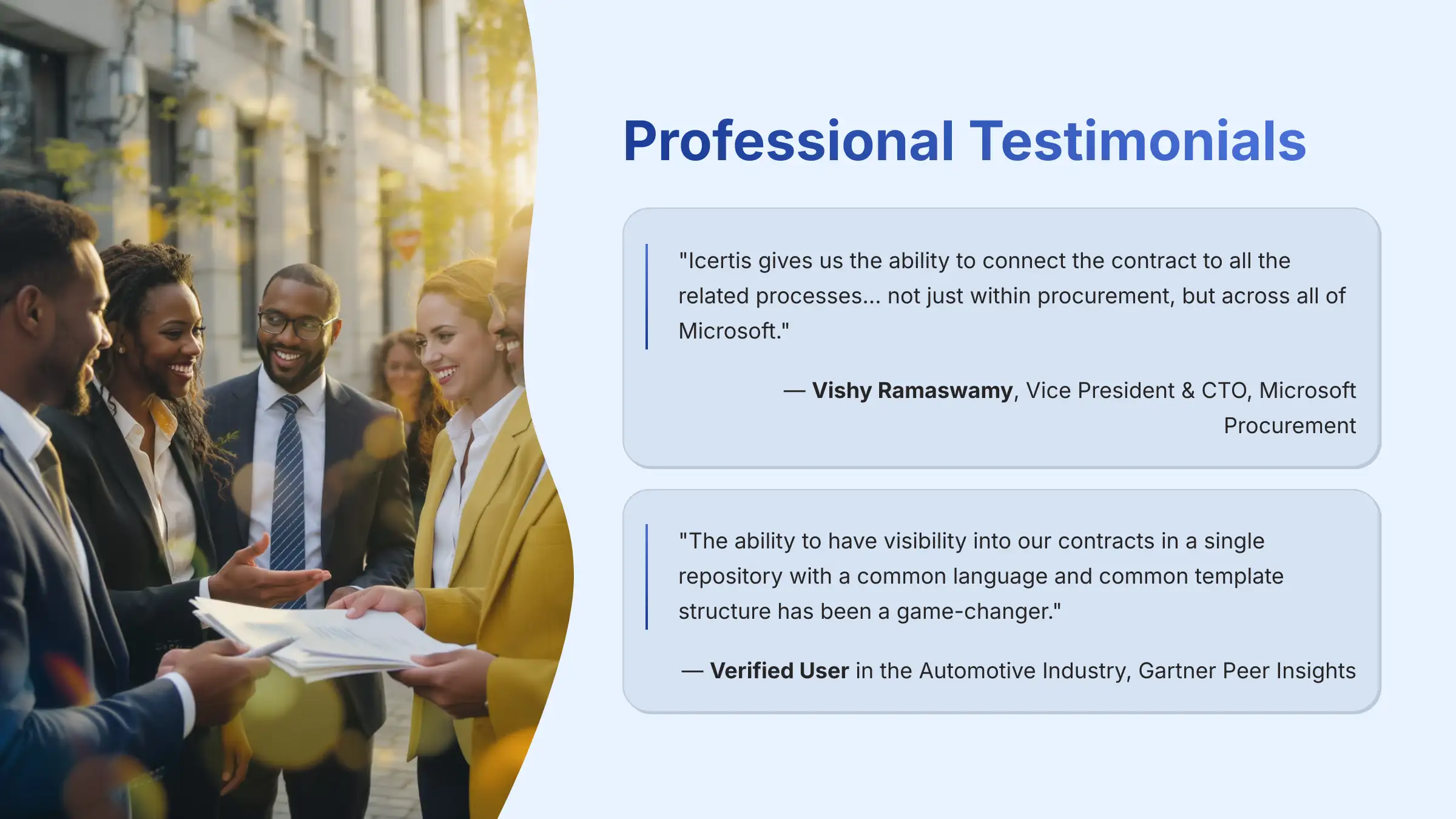 Professional Testimonials