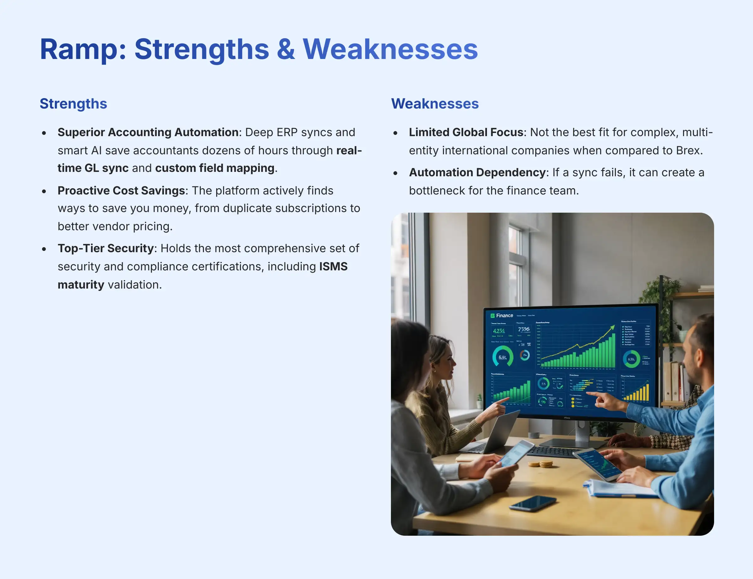 Ramp - Strengths and Weaknesses