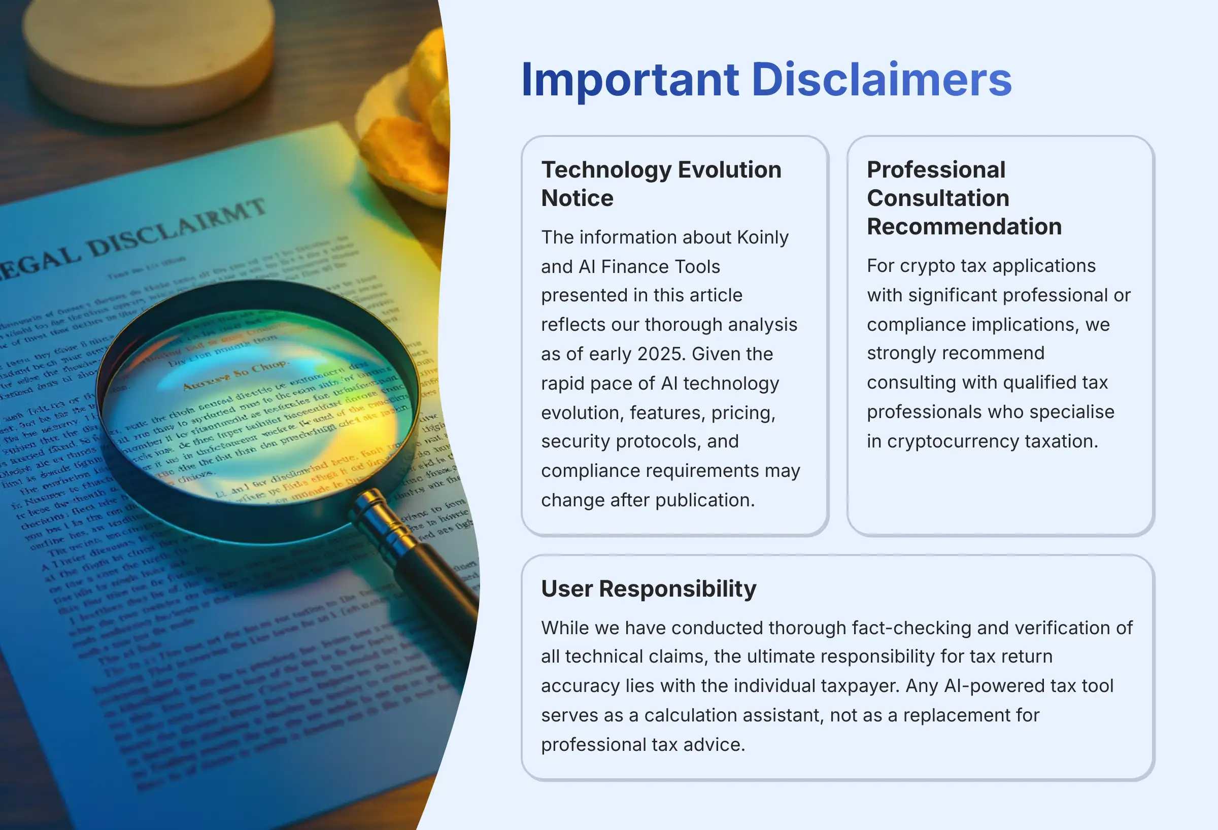 Important Disclaimers