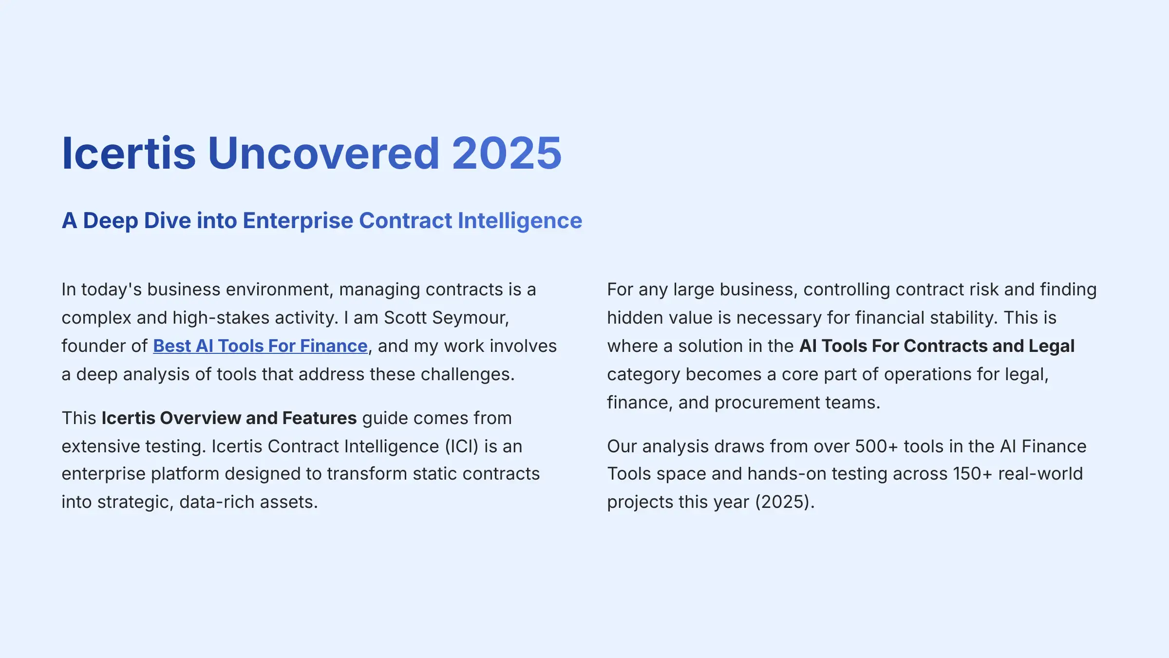 Icertis Uncovered 2025 - Comprehensive Overview