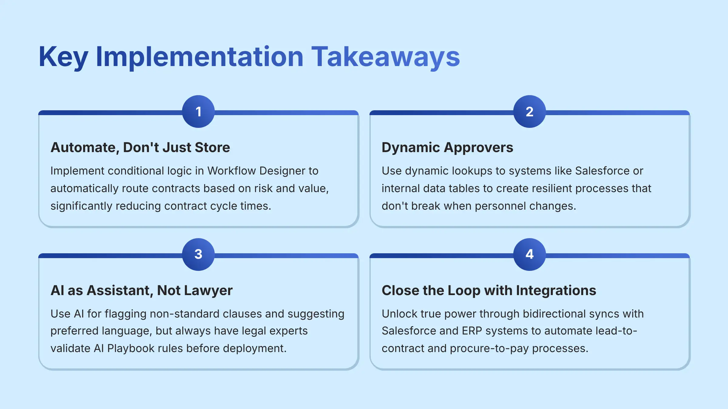 Key Implementation Takeaways for Ironclad Contract Management