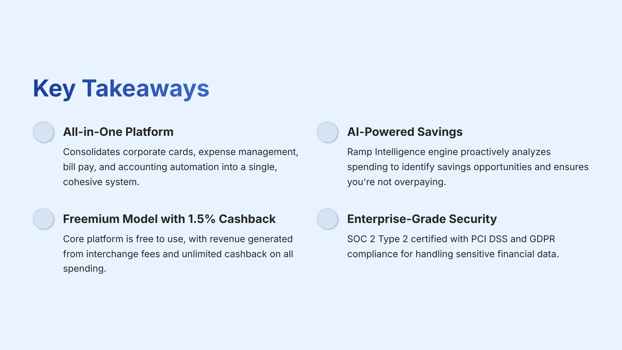 Key Takeaways Summary