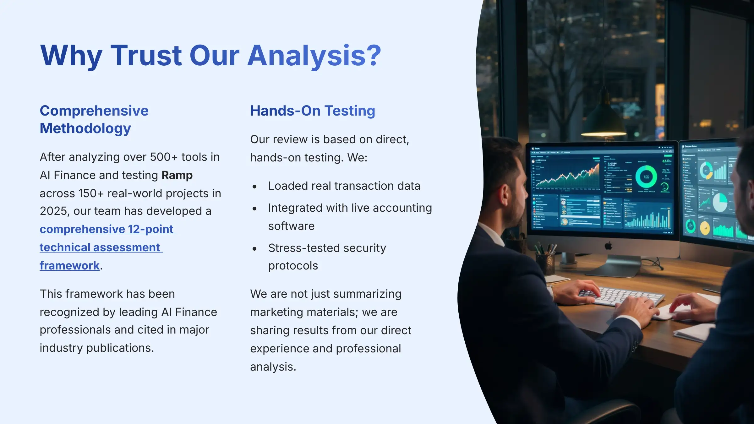 Why Trust Our Analysis - AI Finance Tool Evaluation Methodology