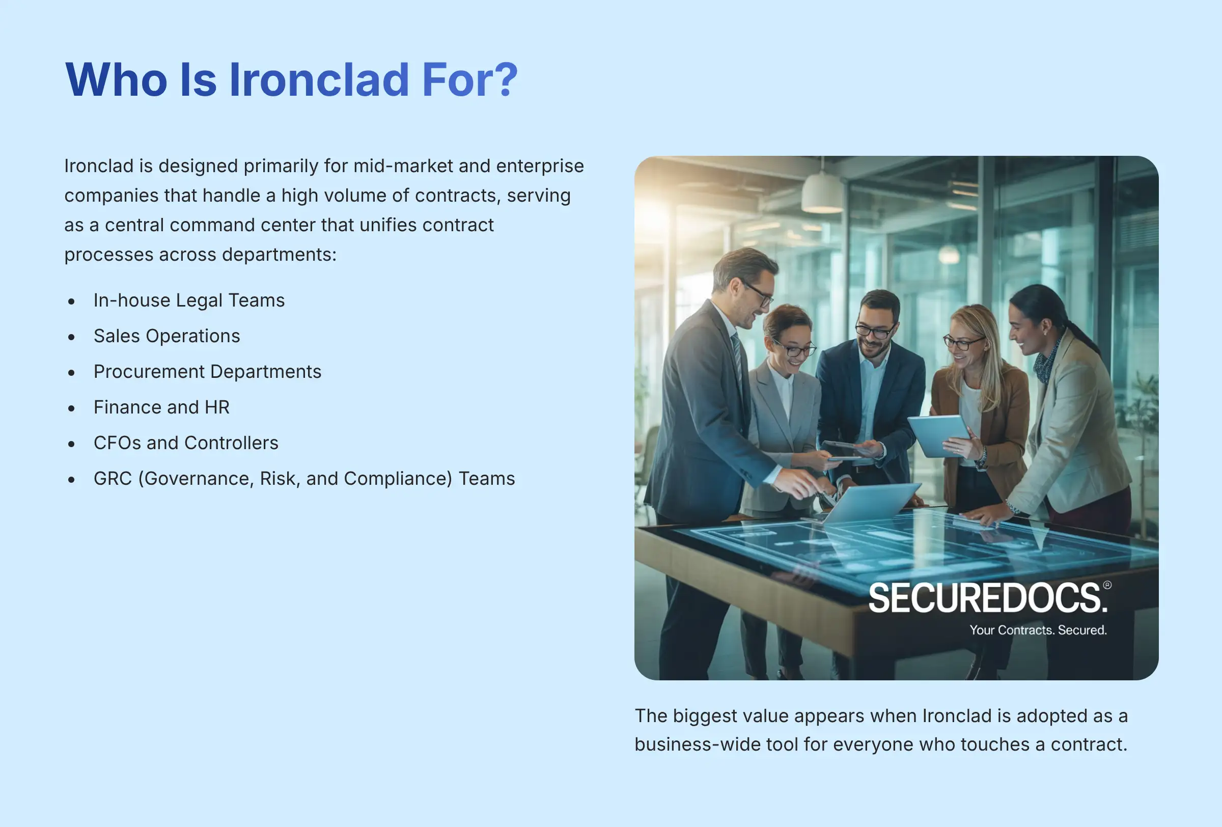 Who Is Ironclad For