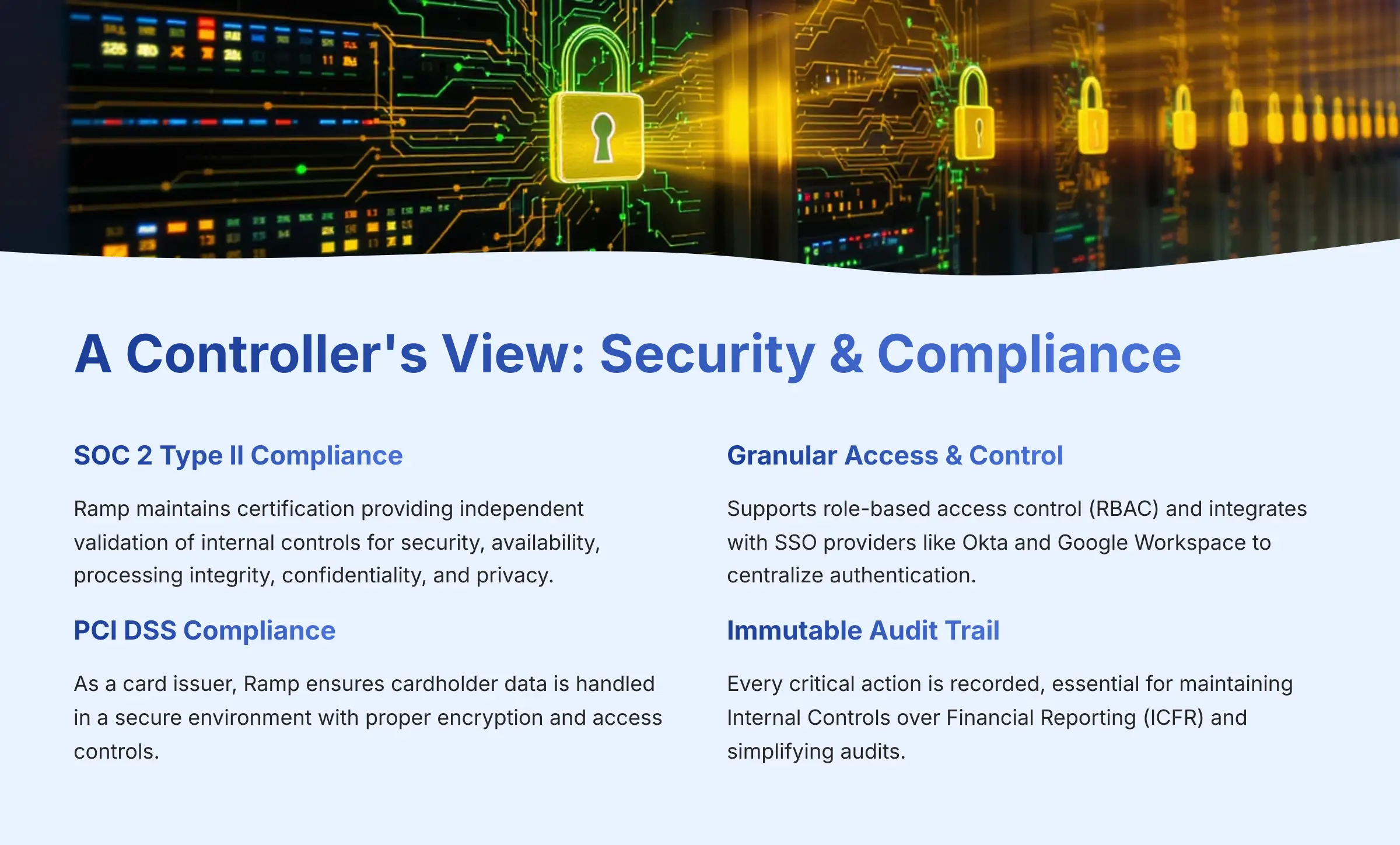 A Controller's View Security and Compliance