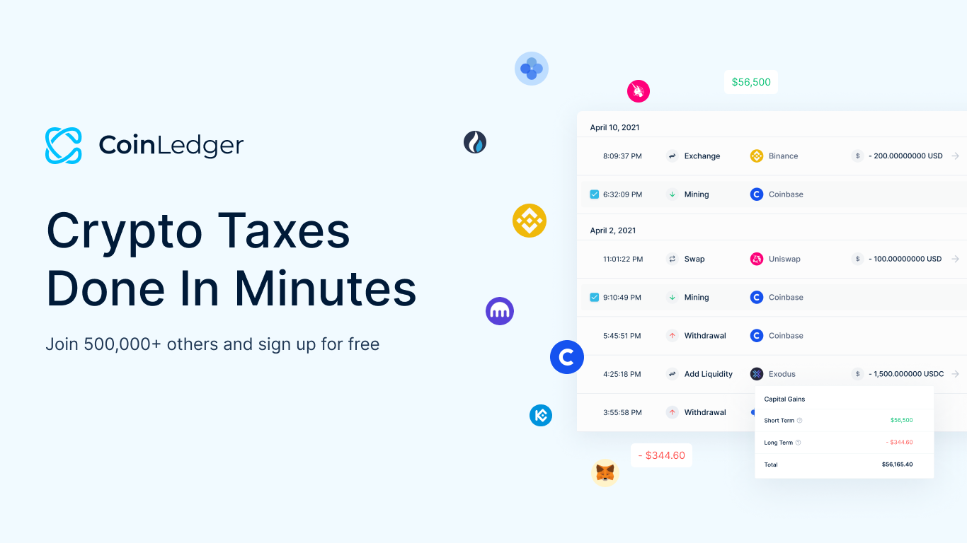 CoinLedger crypto tax tool dashboard