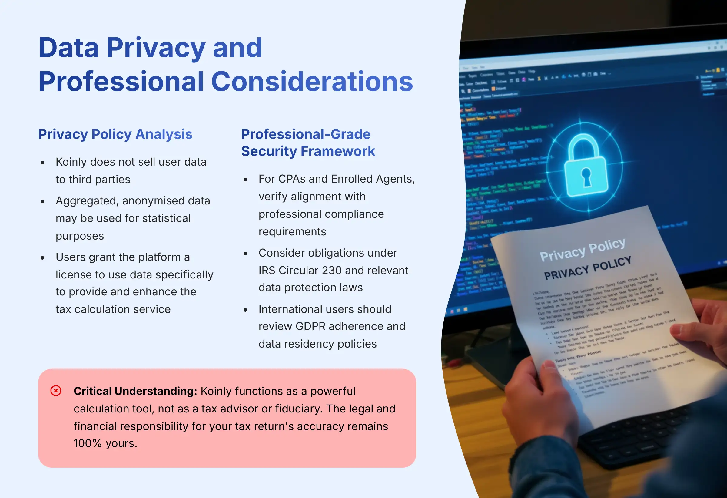 Data Privacy and Professional Considerations