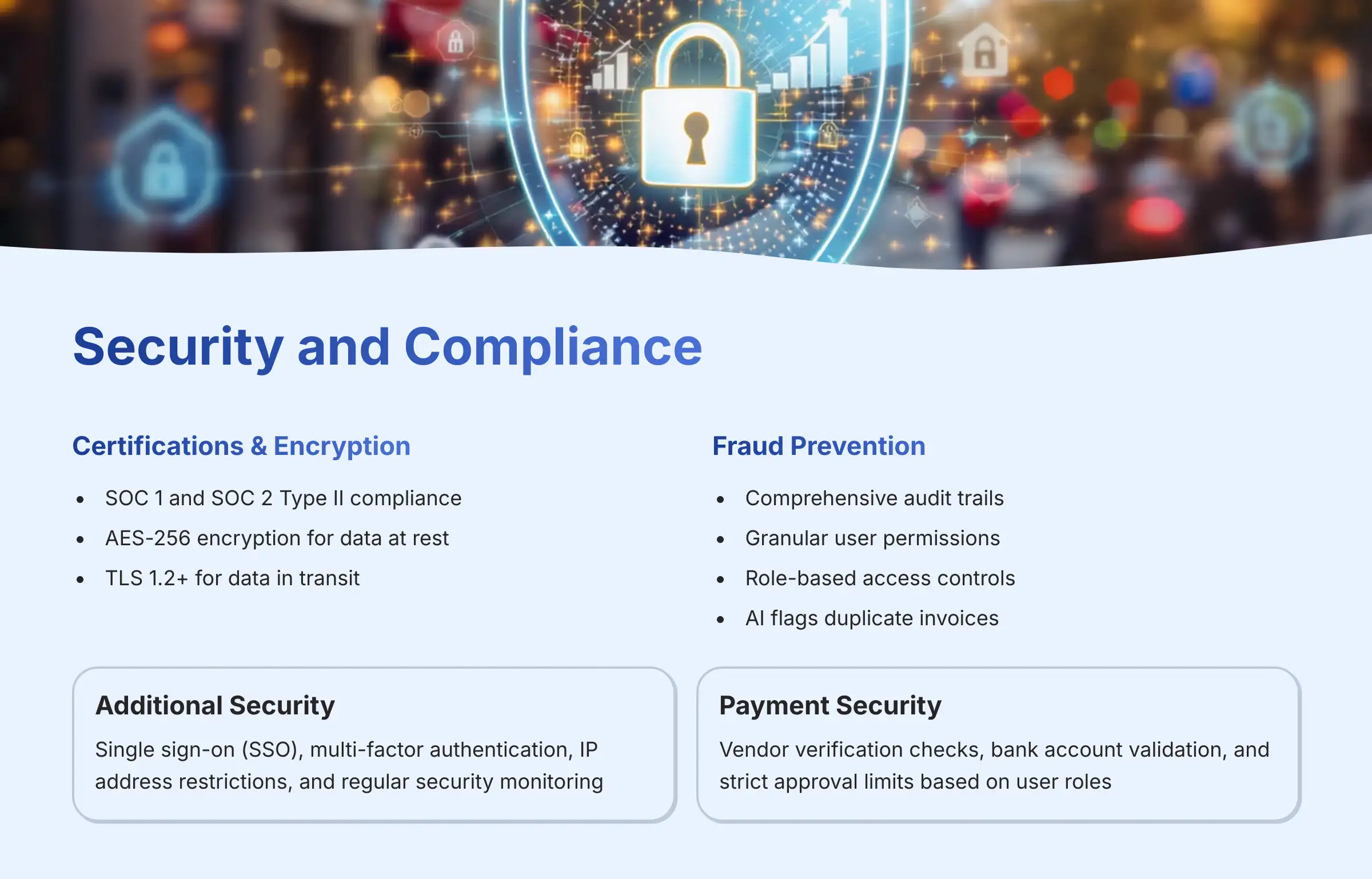 Security and Compliance - Stampli's comprehensive data protection framework