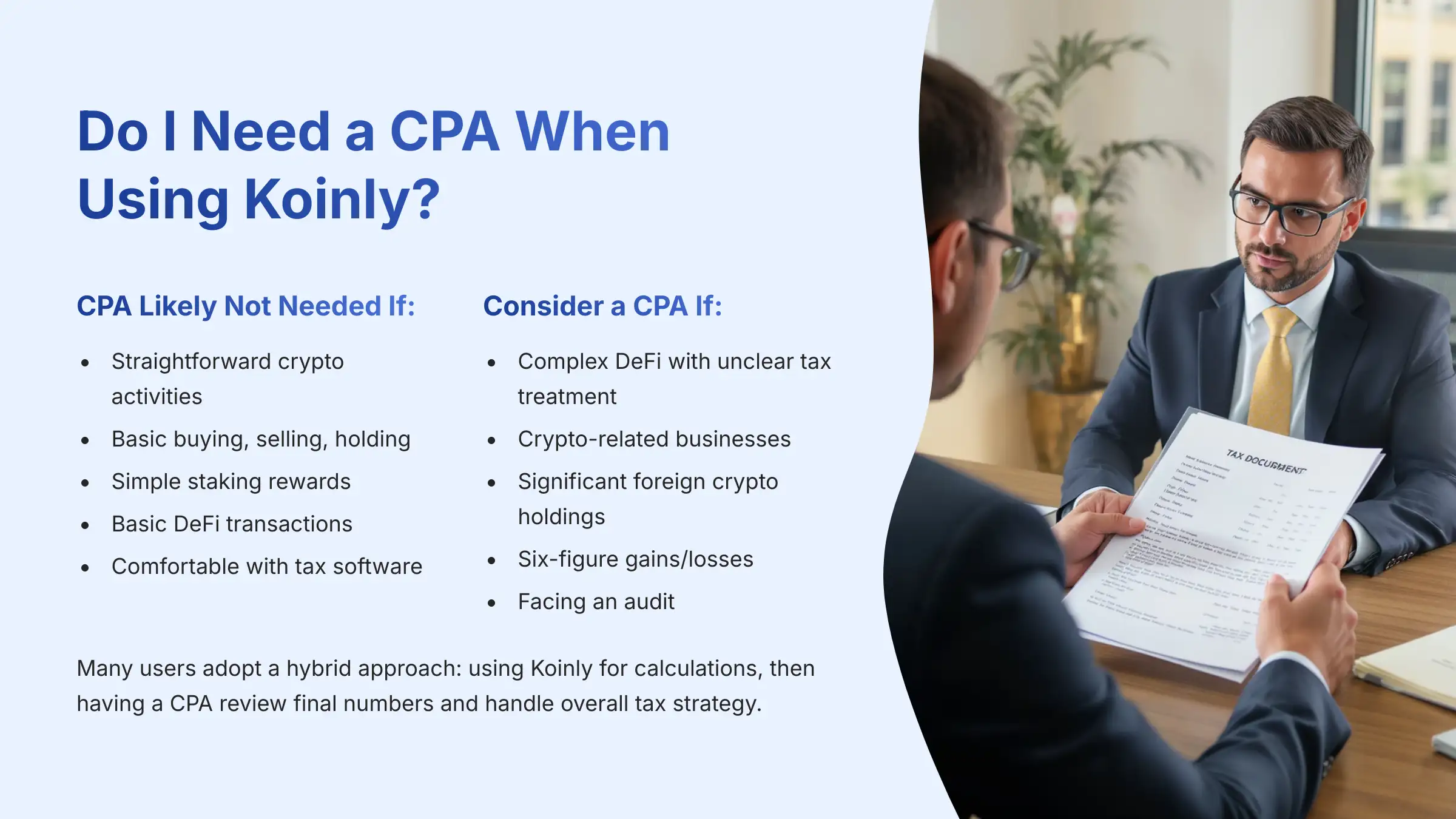 CPA Requirements with Koinly