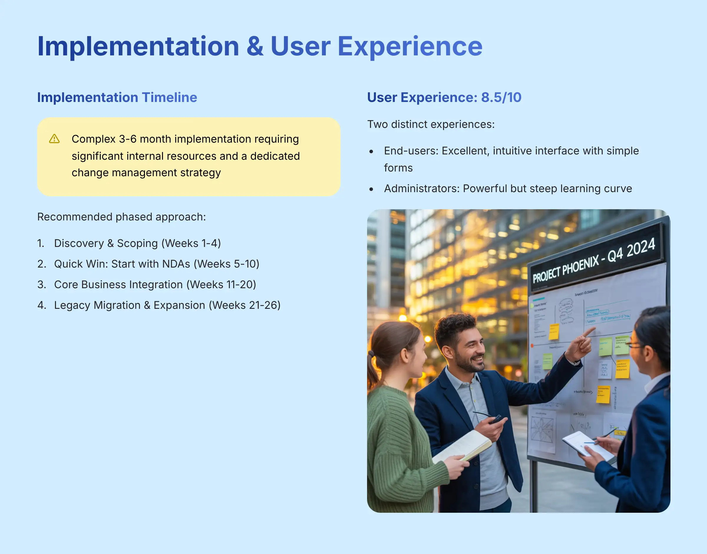 Implementation and User Experience