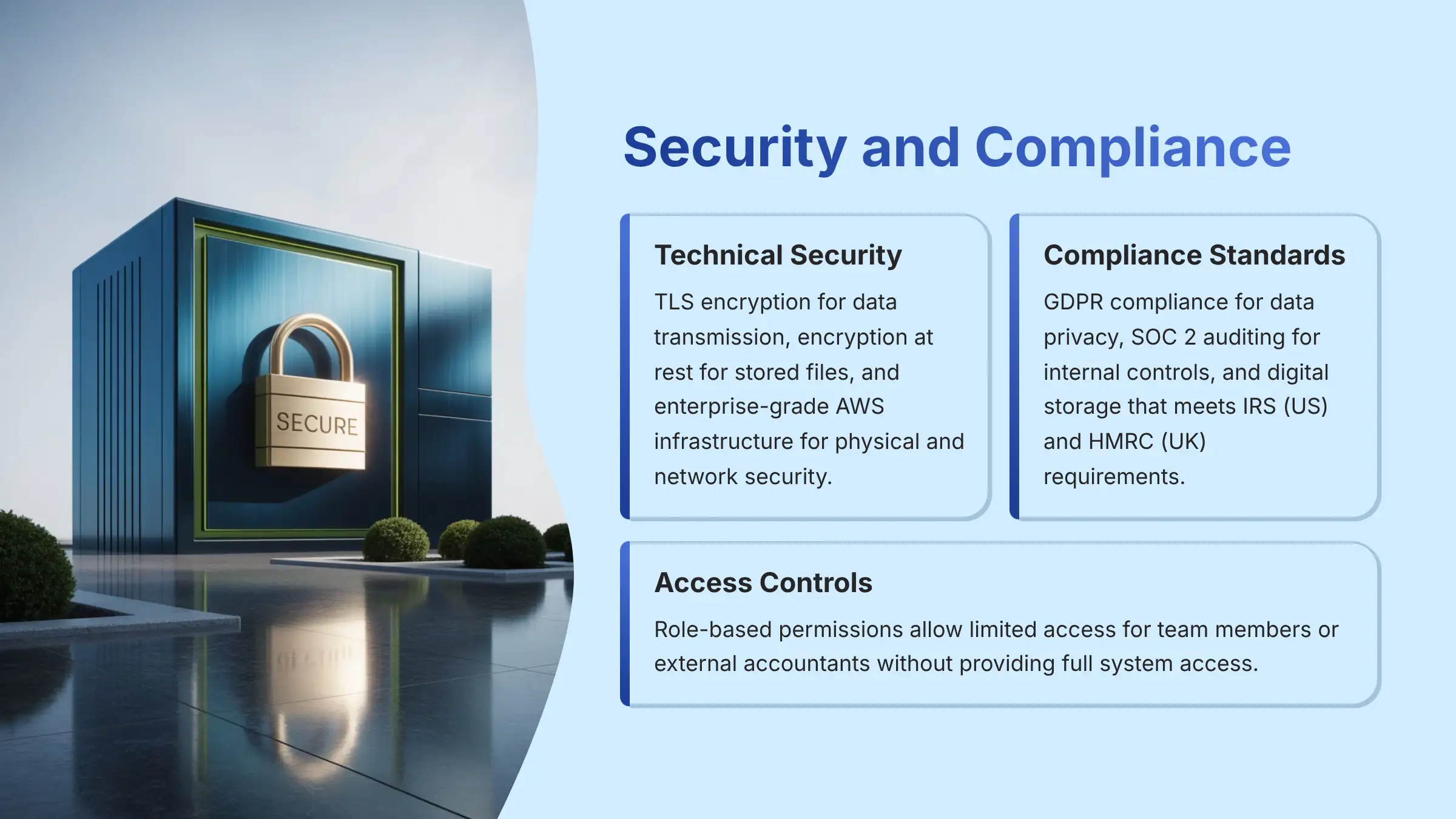 Dext security and compliance features
