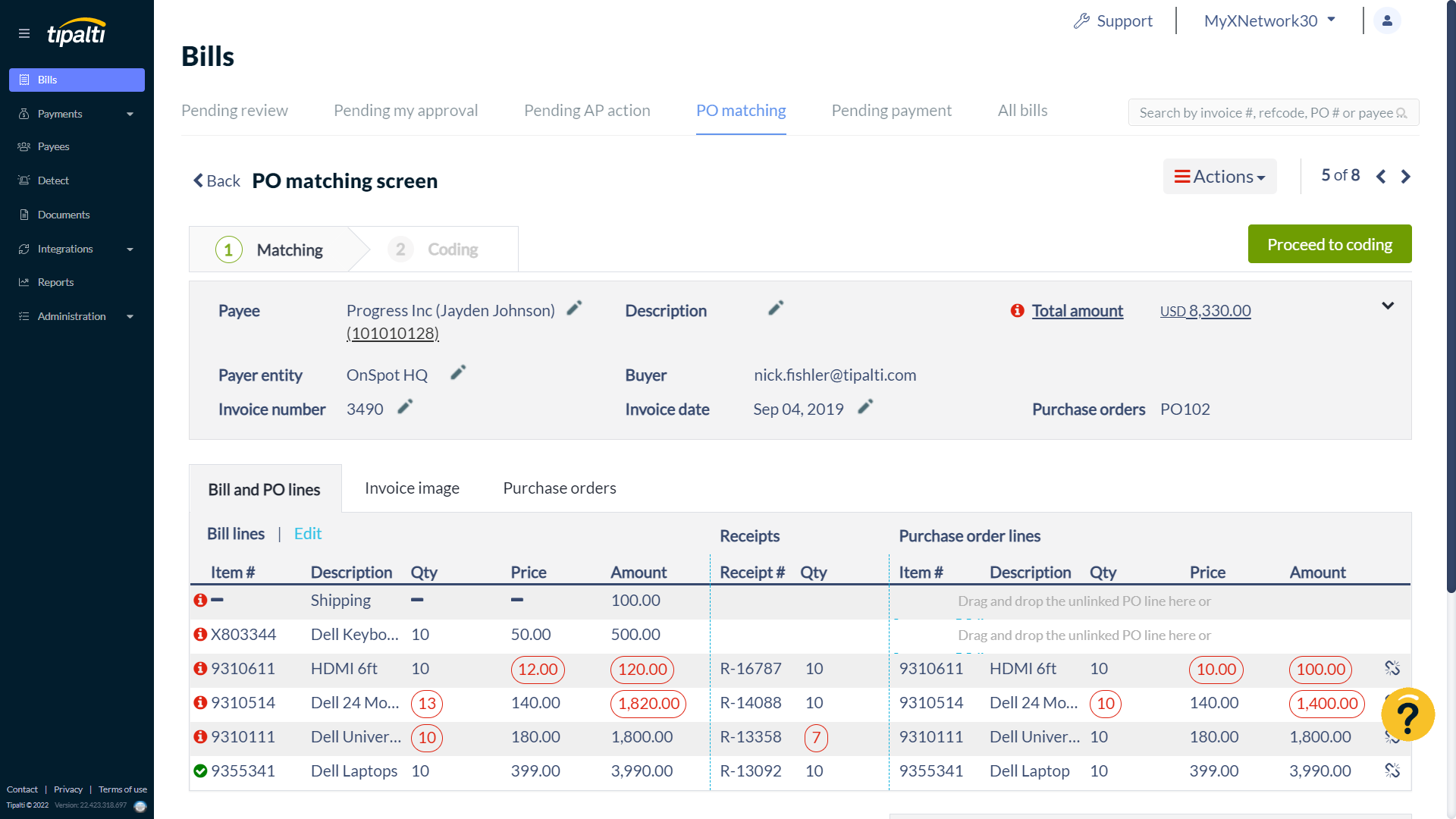 Tipalti Platform Interface