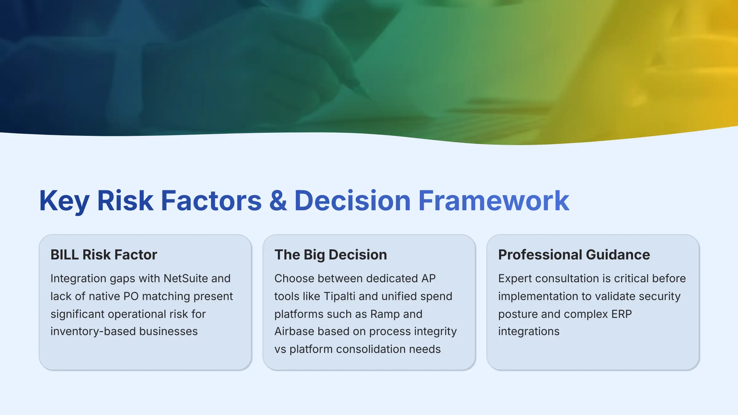 Key Risk Factors and Decision Framework