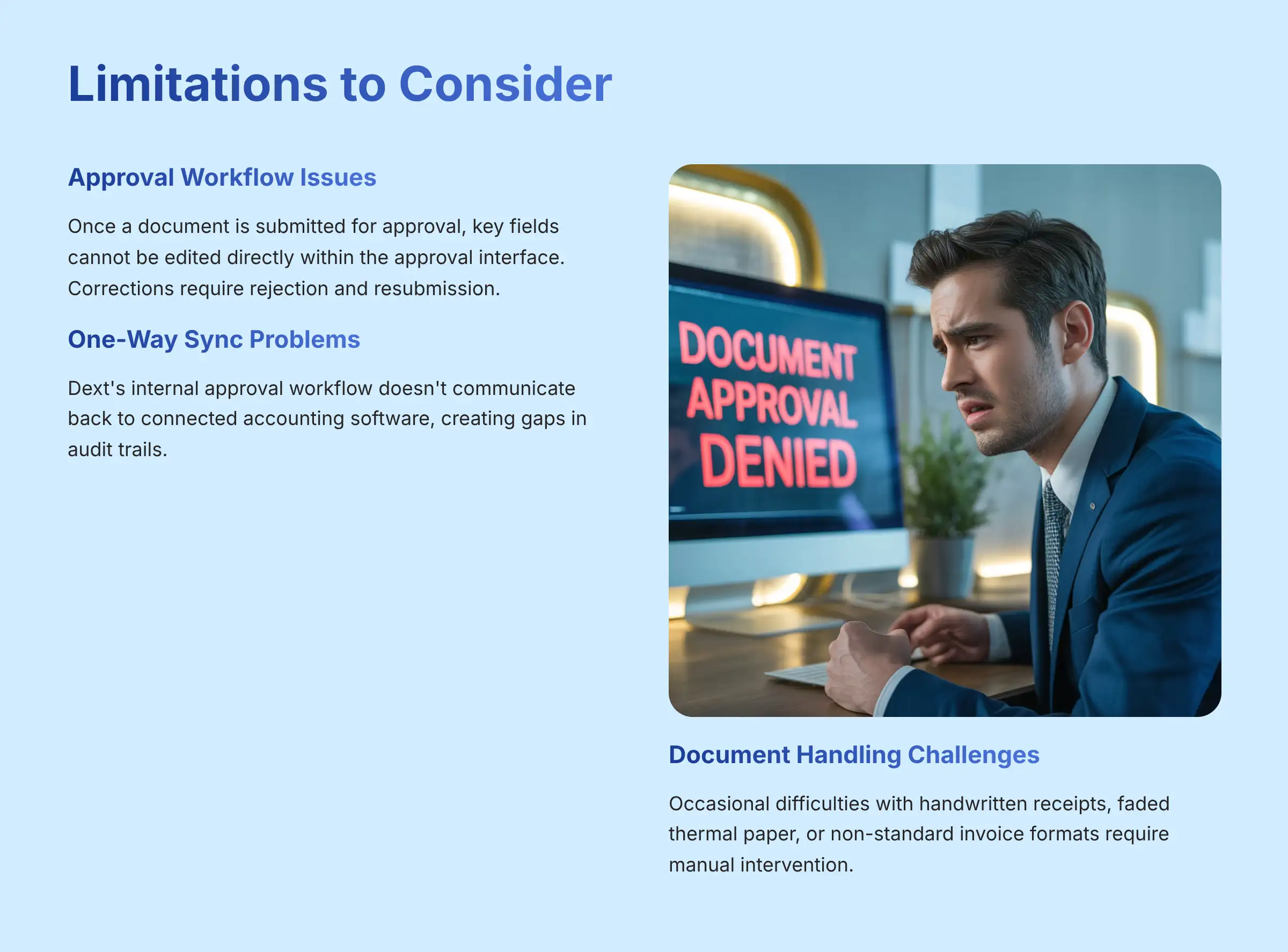 Dext limitations to consider