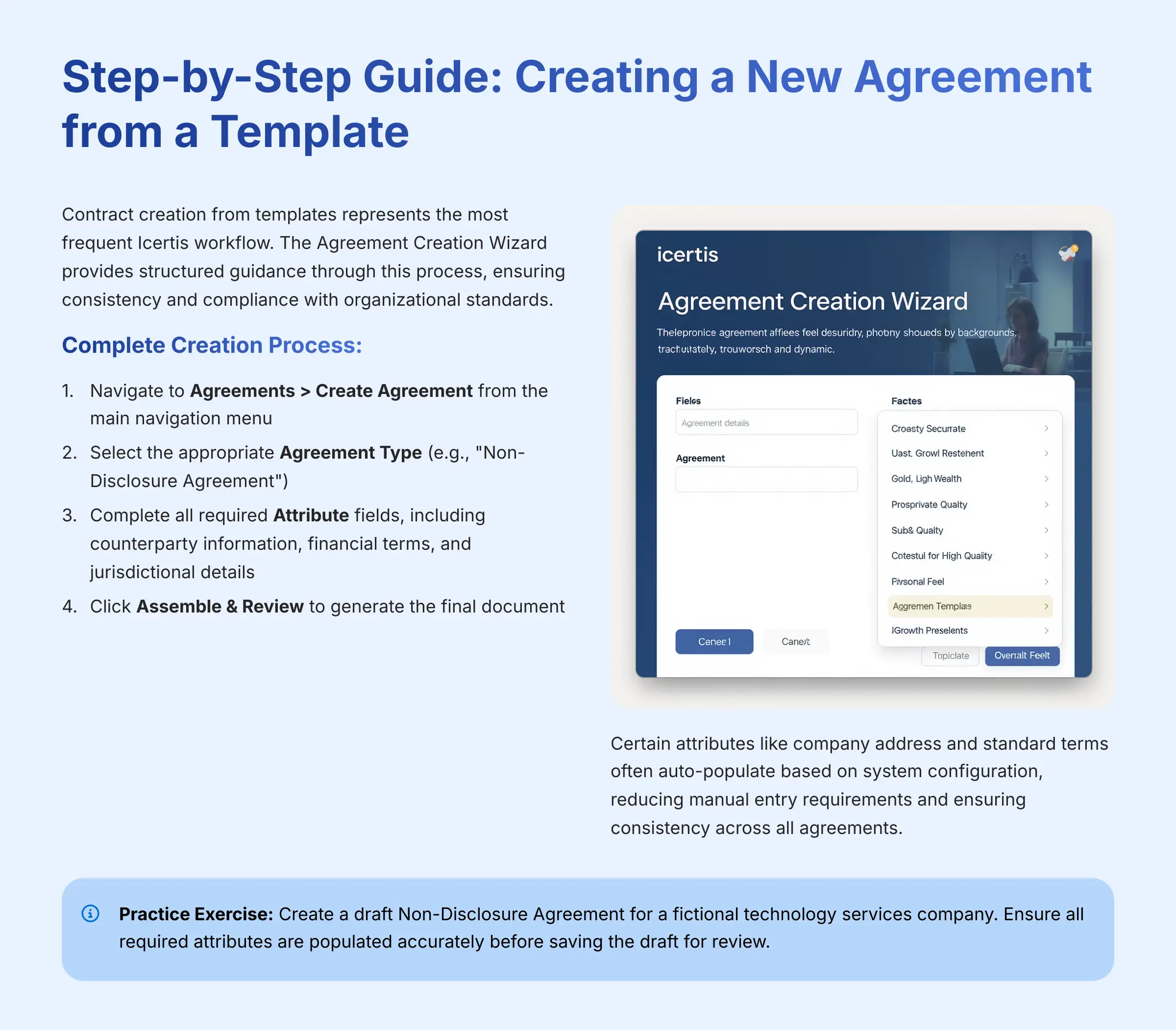 Step-by-Step Guide Creating a New Agreement from a Template