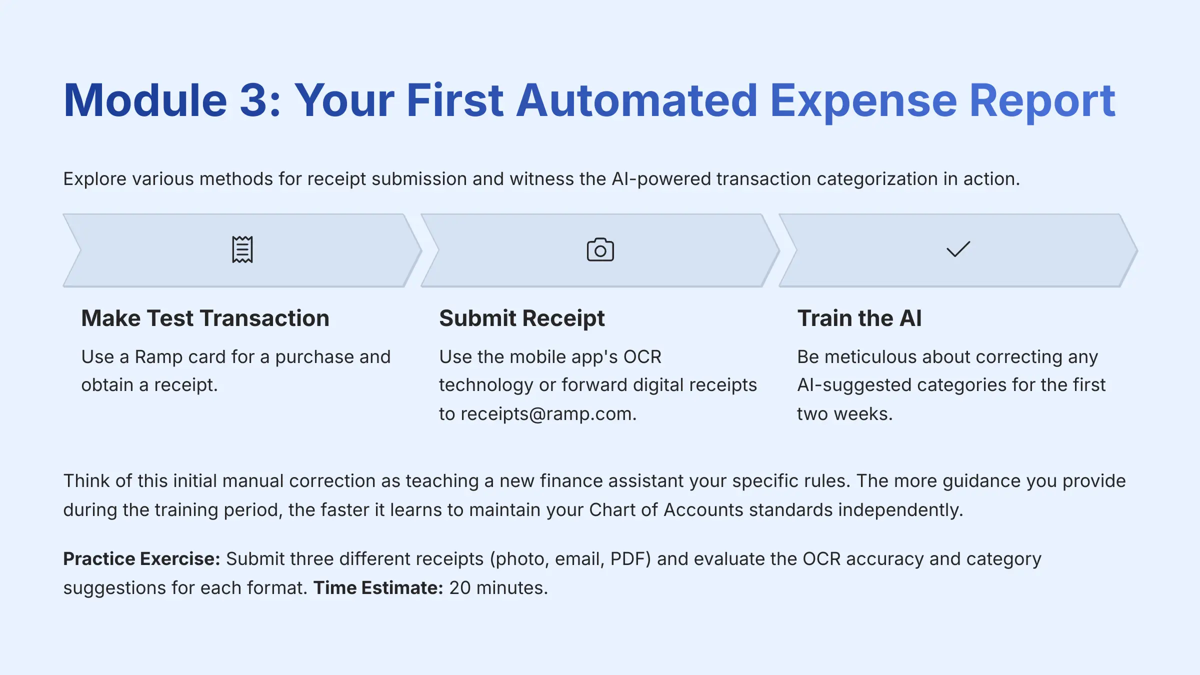 Module 3 Your First Automated Expense Report