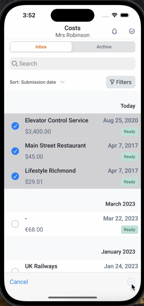 Dext Mobile App Interface
