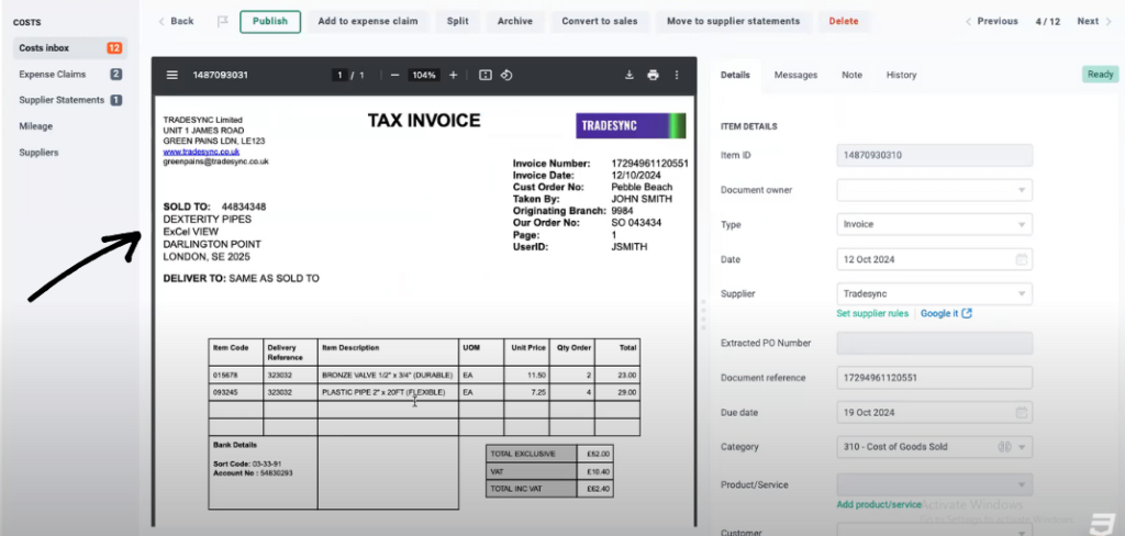 Dext invoice processing with AI