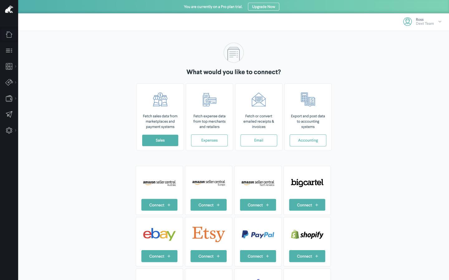Dext Commerce Dashboard - Ecommerce Sales Reconciliation