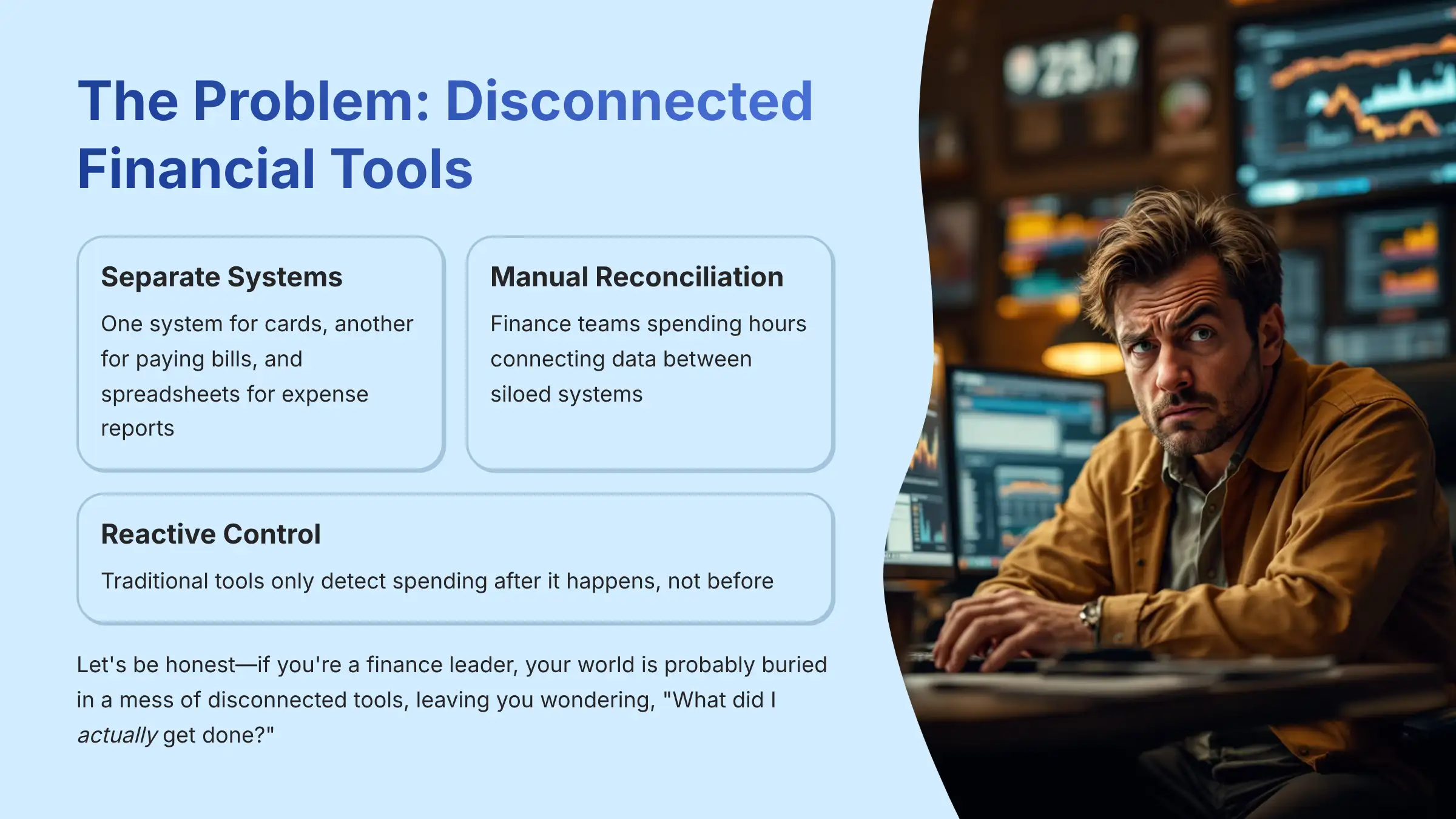 The Problem: Disconnected Financial Tools