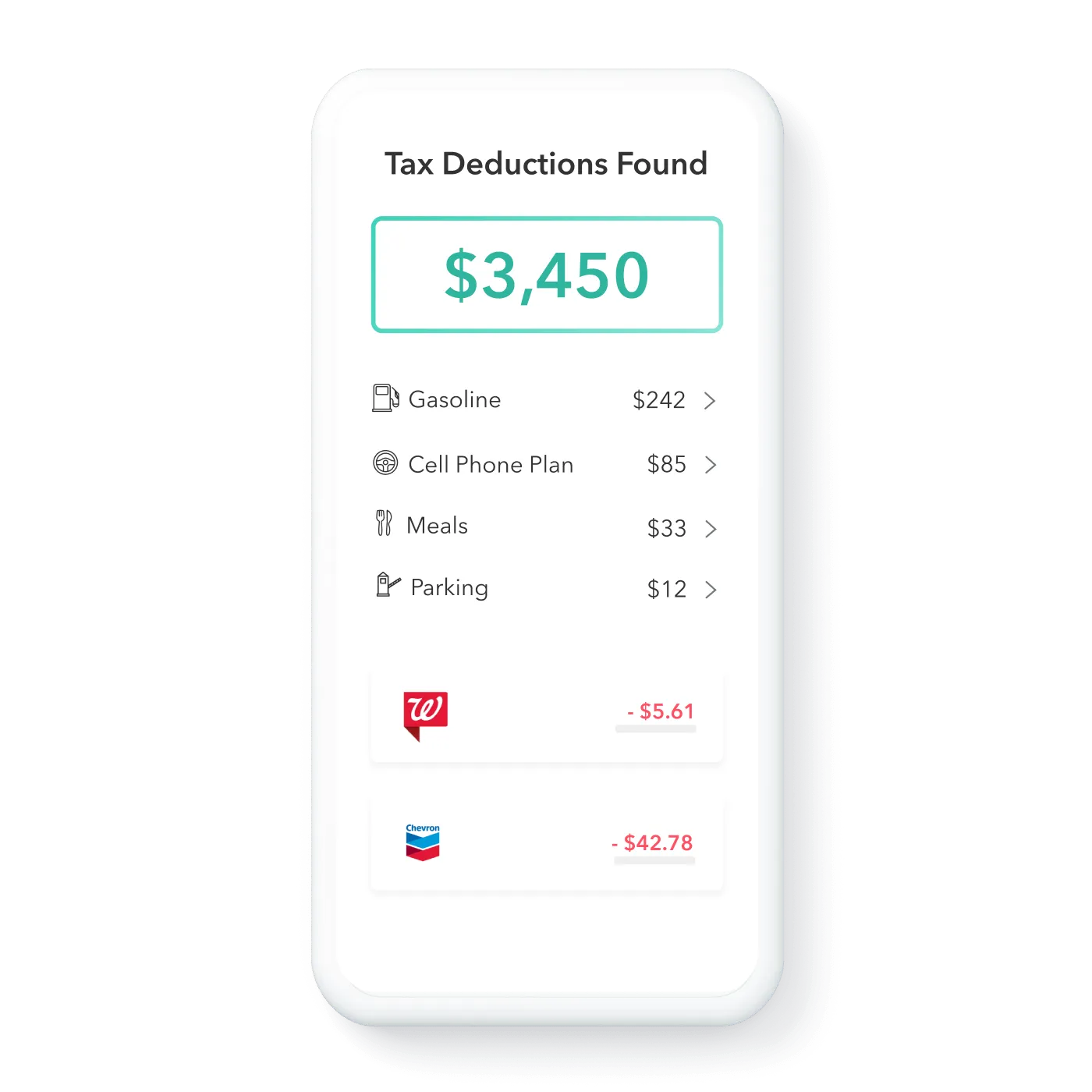 AI tax deduction finder interface
